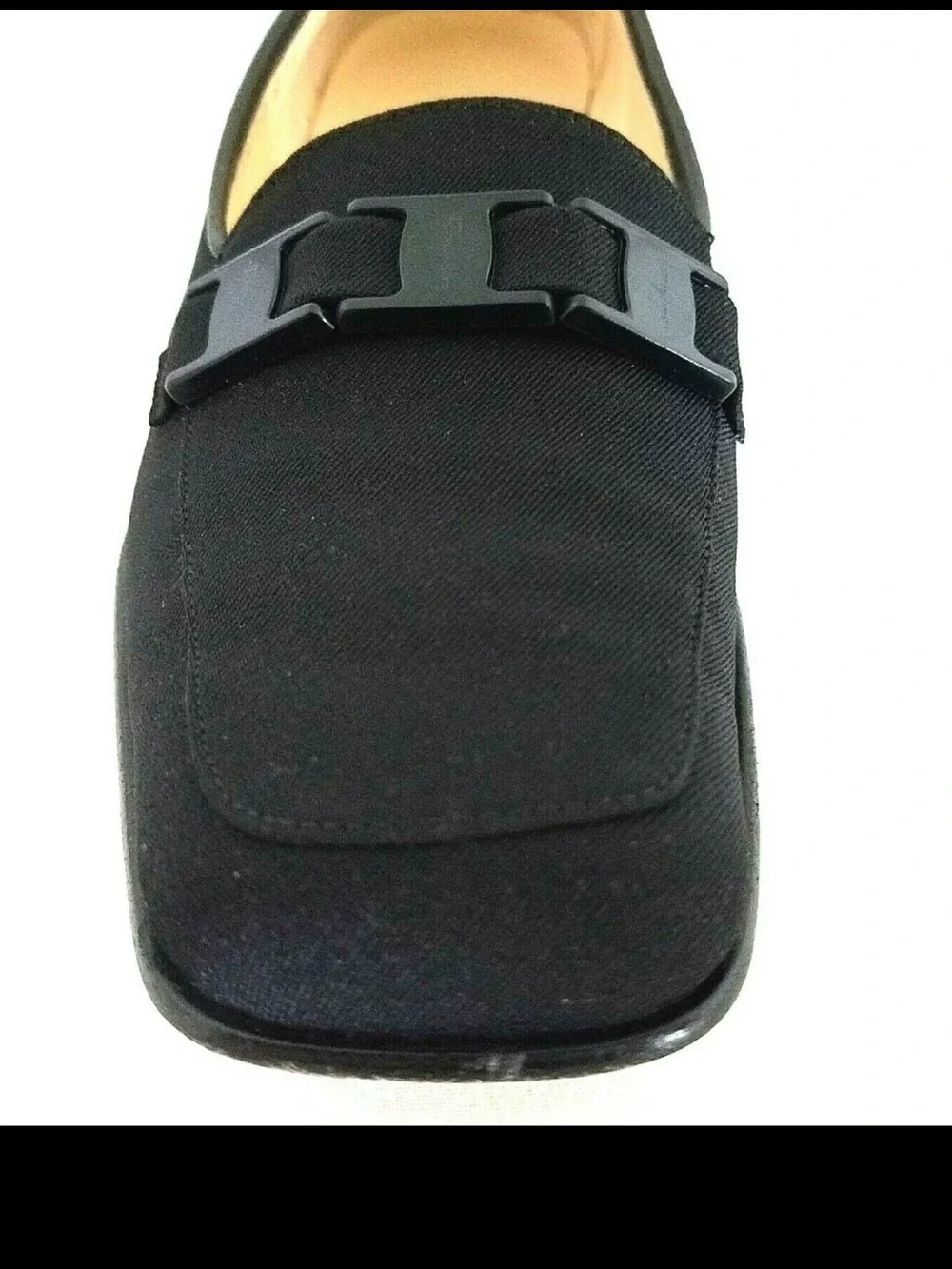 Salvatore Ferragamo Black Suede Square-Toe Loafers